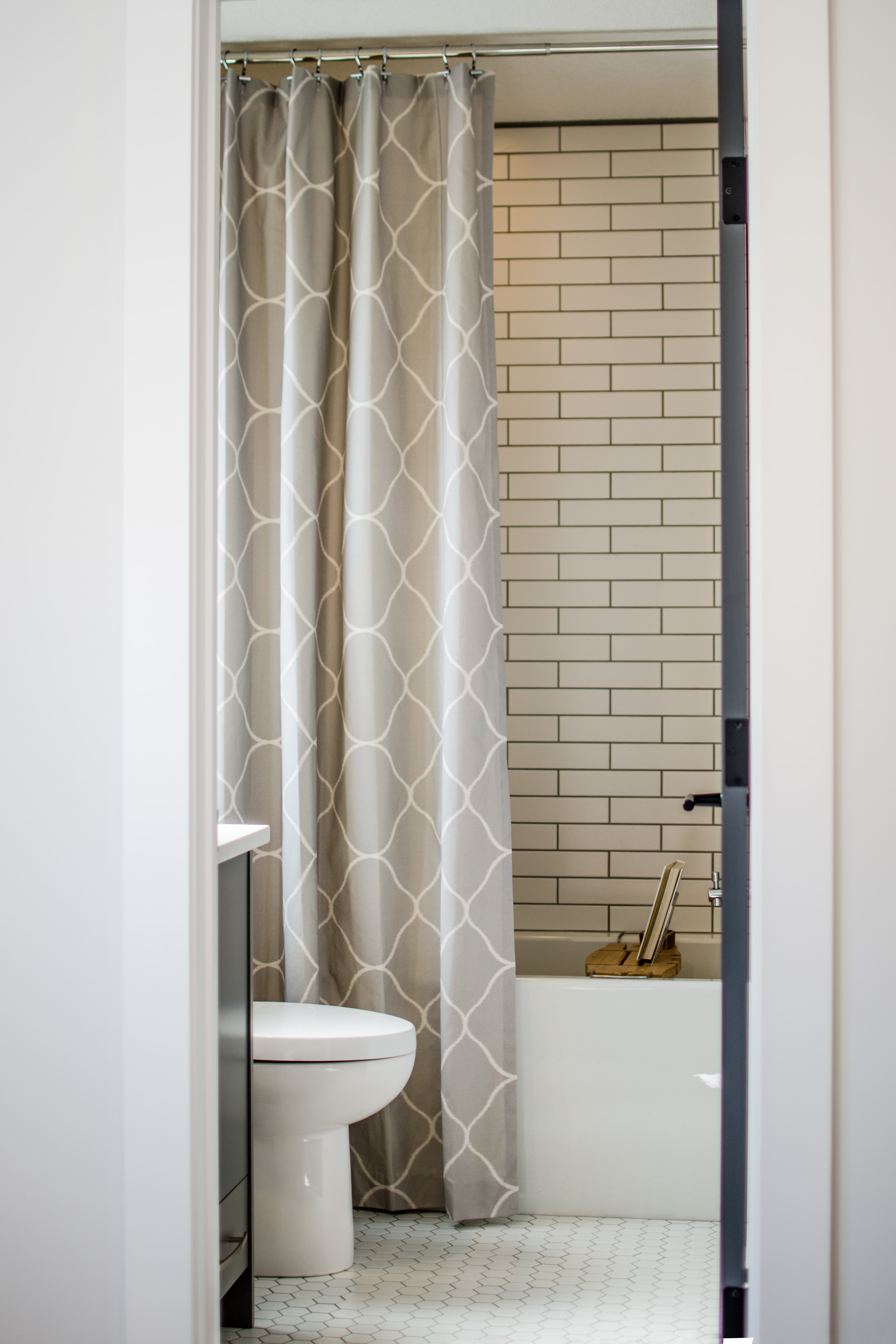 Floor to 8’ Ceiling Serene Shower Curtain